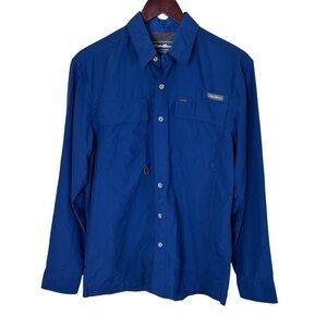 Eddie Bauer Long Sleeve Guide 2.0 Fishing Outdoor Vented Shirt Mens Small Blue